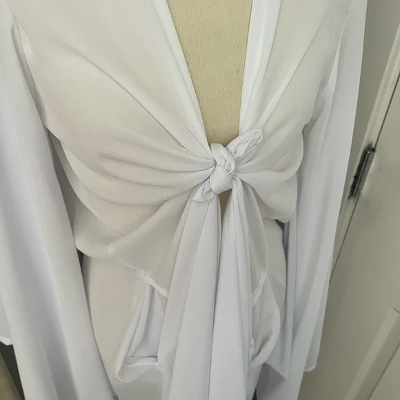 Jennafer Grace Ivory Sheer Kimono - Picture 10 of 14